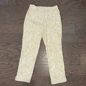 Jude Connally Tiger Print Cropped Pants - Cotton Spandex Size Medium